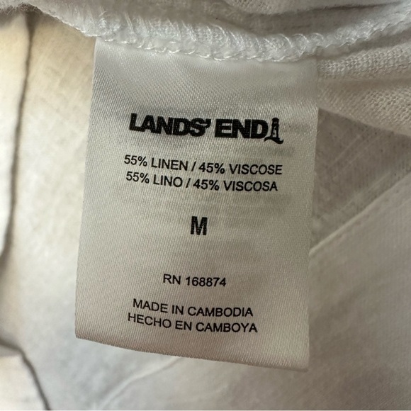 Lands' End White Linen Blend Tunic - Picture 7 of 7